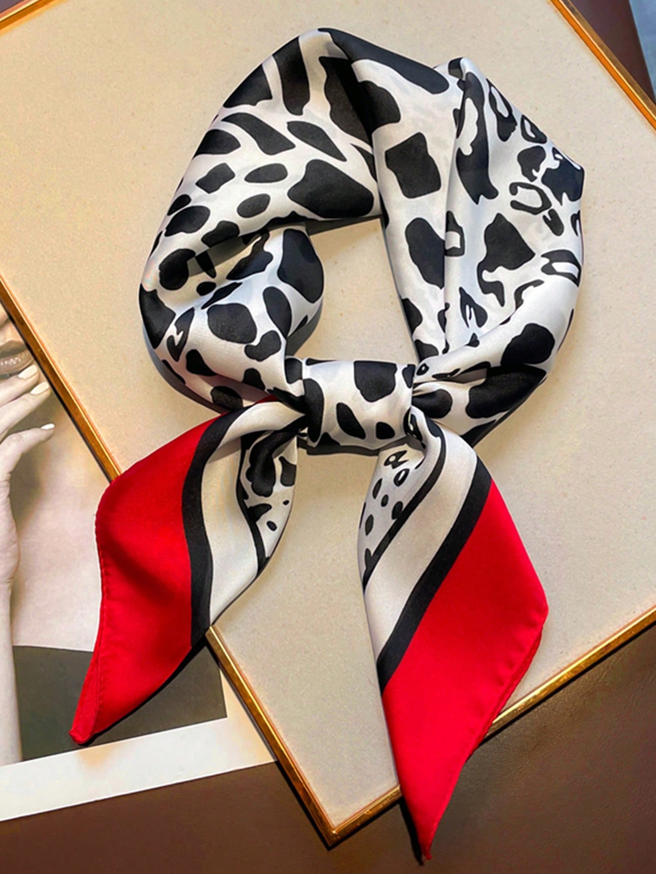 1pc Faux Silk Retro Leopard Pr – обзор и цена Bandana Cotton