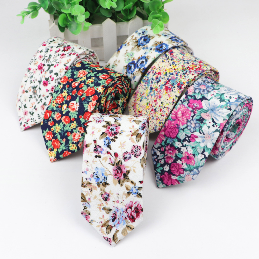 Cotton Flower Tie Men's Colour – обзор и цена Skinny Tie Men