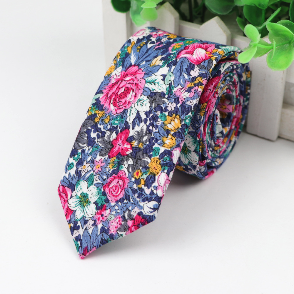 Cotton Flower Tie Men's Colour – обзор и цена Skinny Tie Men