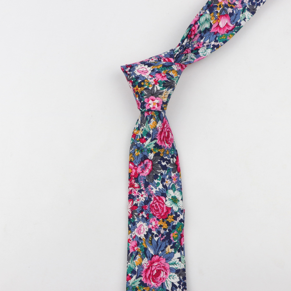 Cotton Flower Tie Men's Colour – обзор и цена Skinny Tie Men