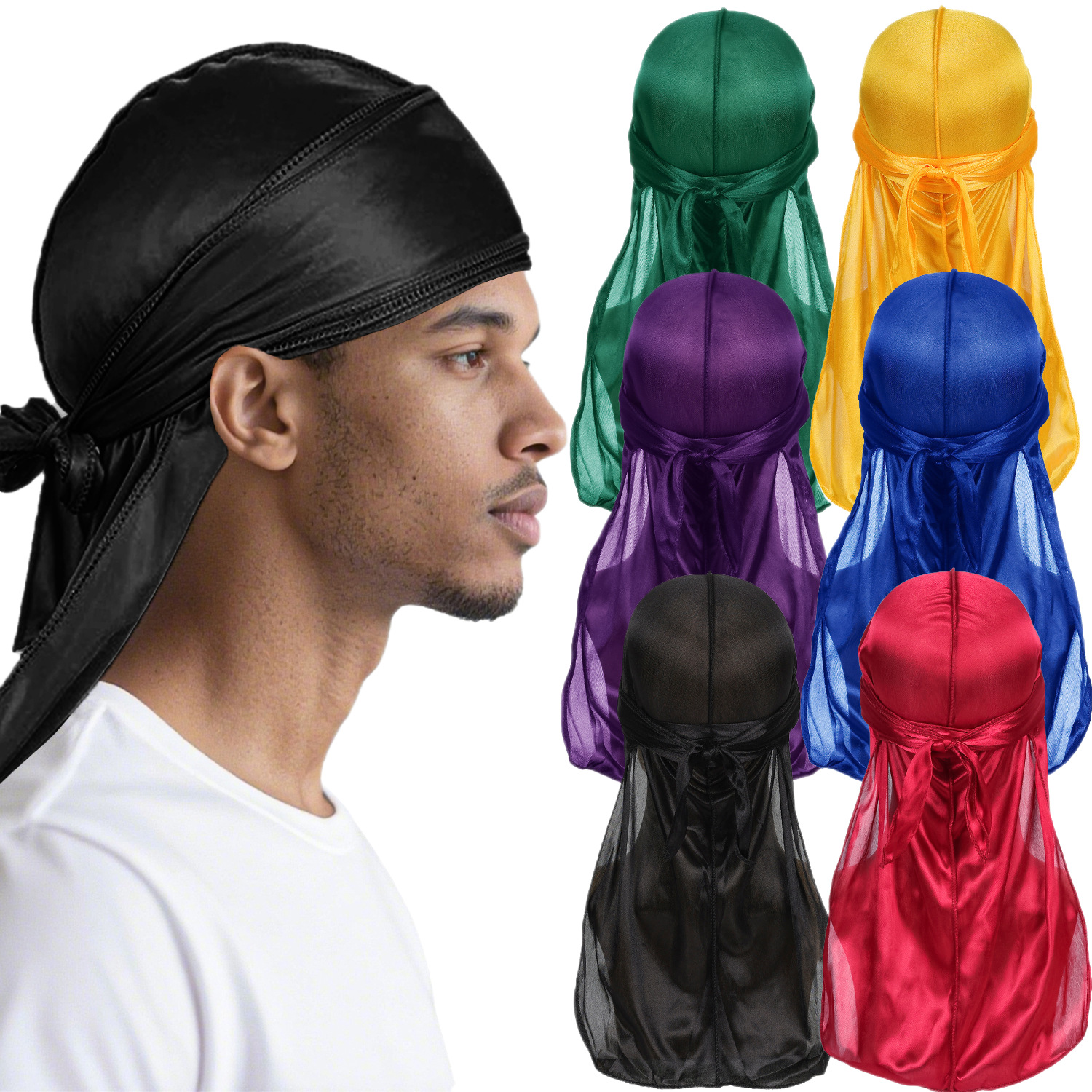 Men Satin Breathable Silky Dur – обзор и цена Bandana Doo Rag