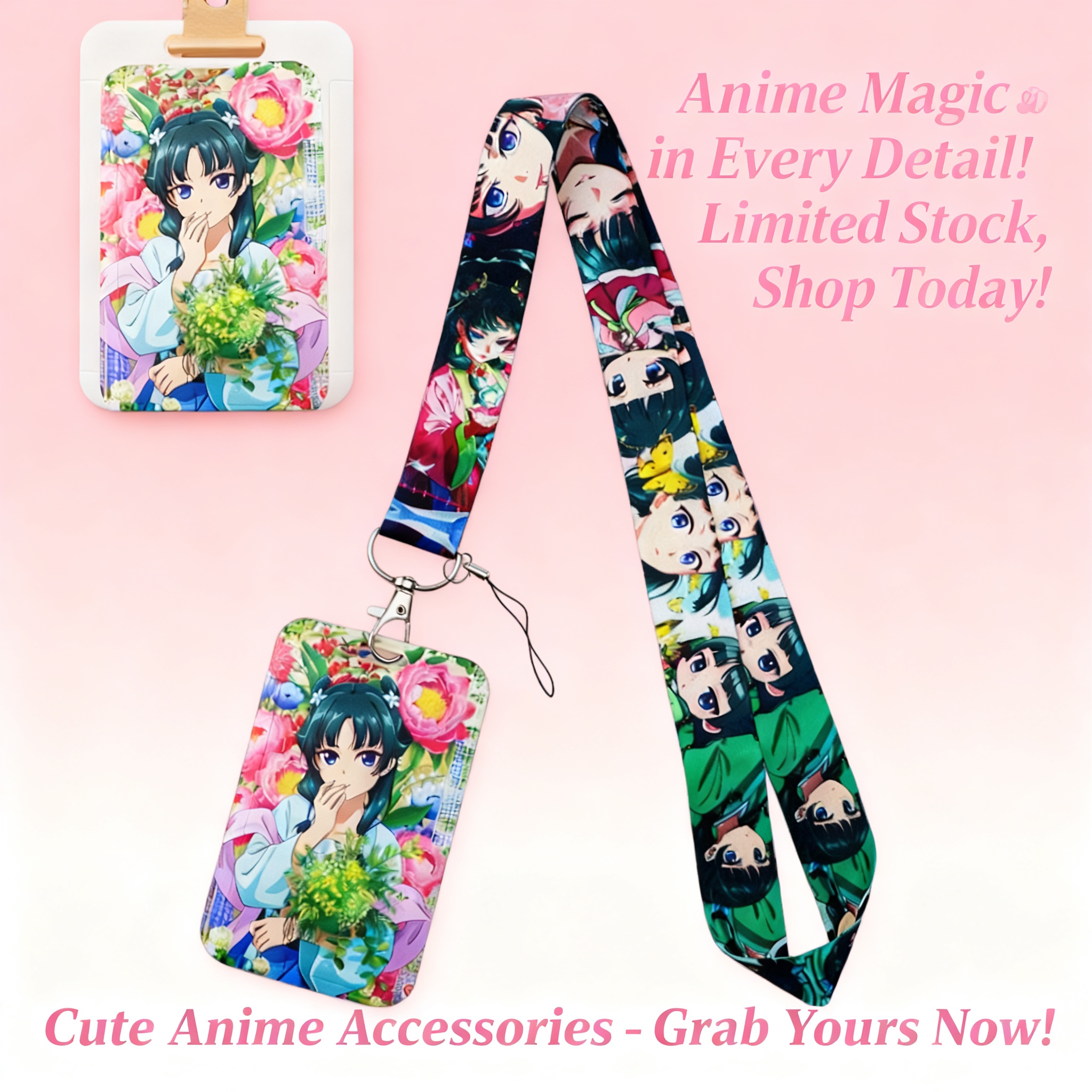 Cute Anime Girl Lanyard Neck S – обзор и цена Lanyard Badge Holder