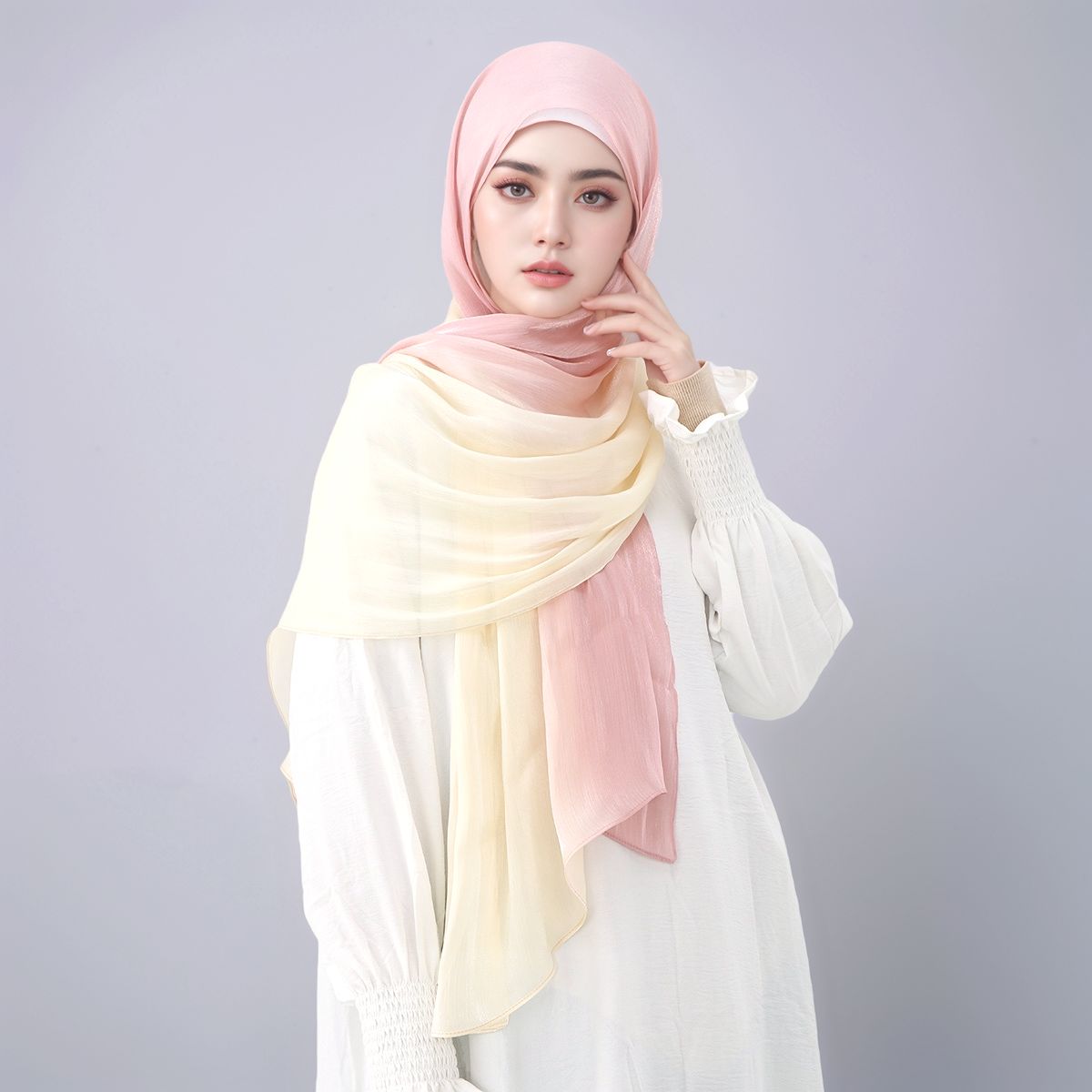 Gradient Twinkle Silk Hijab Sc – обзор и цена Head Wrap Turban