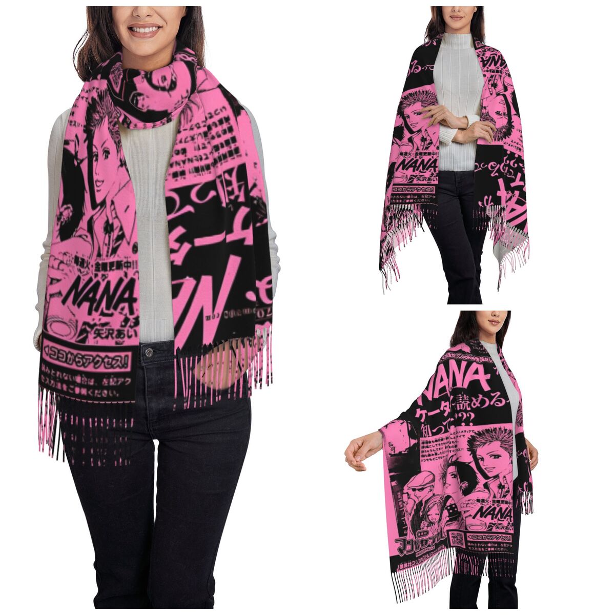 Women's Scarf with Tassel Nana – обзор и цена Pashmina Wrap Large