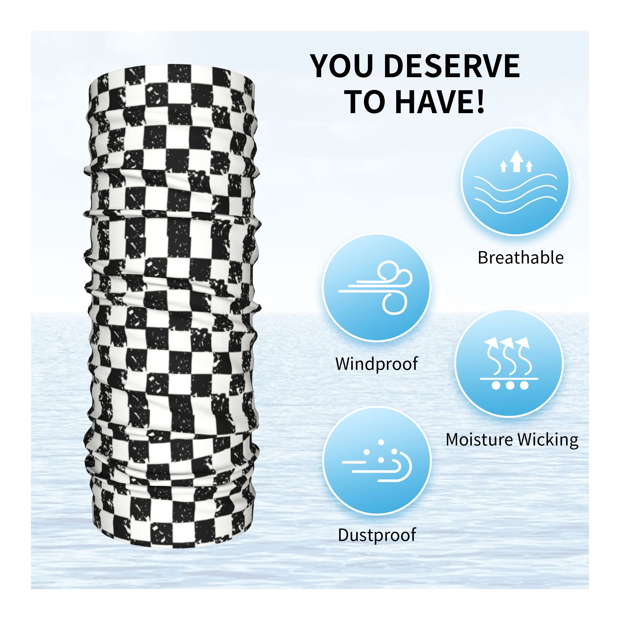 Custom Retro Checkered Flag Wi – обзор и цена Neck Warmer Tube