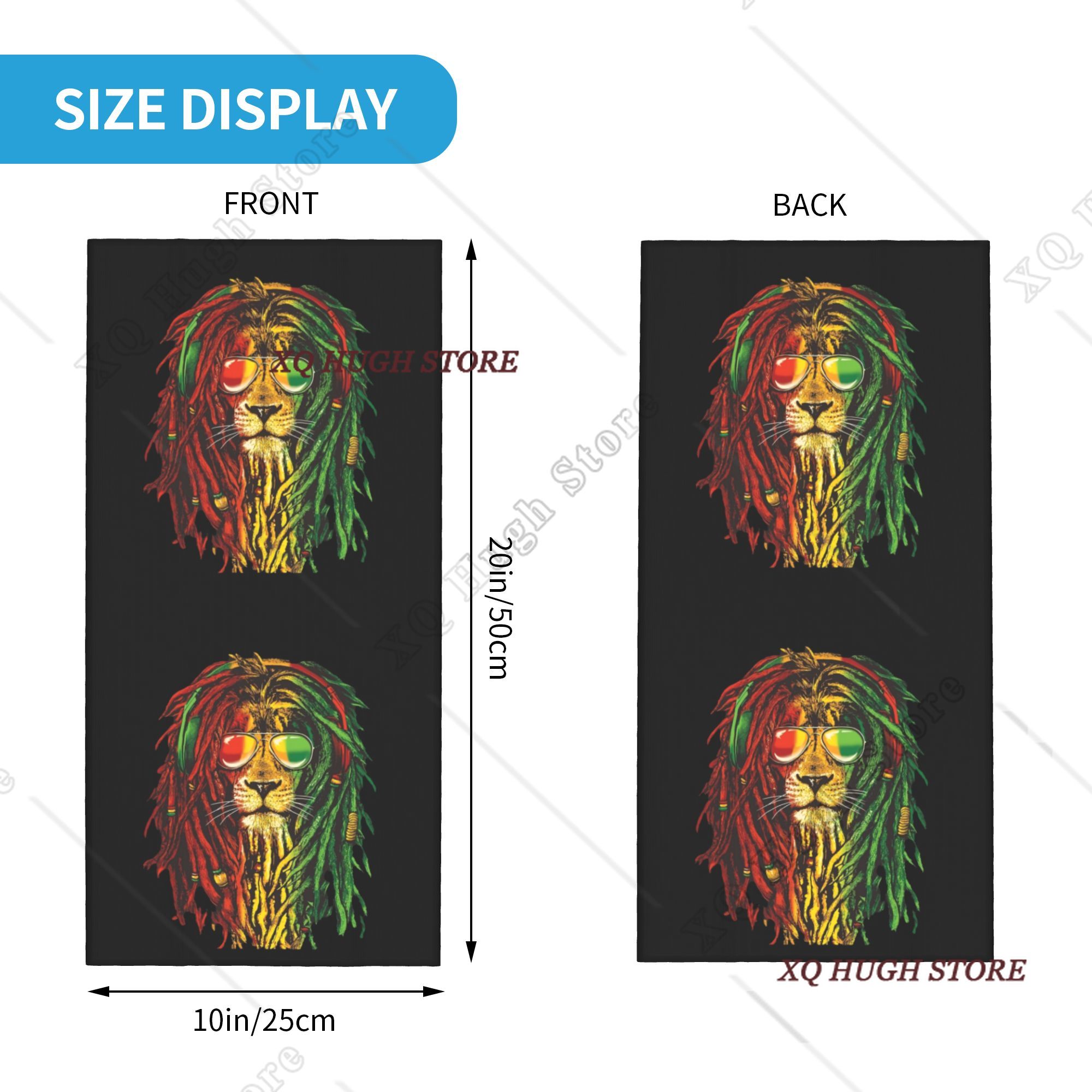 Rasta Reggae Lion Sunglass Art – обзор и цена Neck Warmer Tube