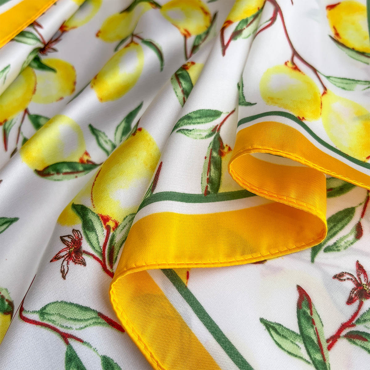 2025 New Yellow Lemon Print Sq – обзор и цена Face Scarf Mask