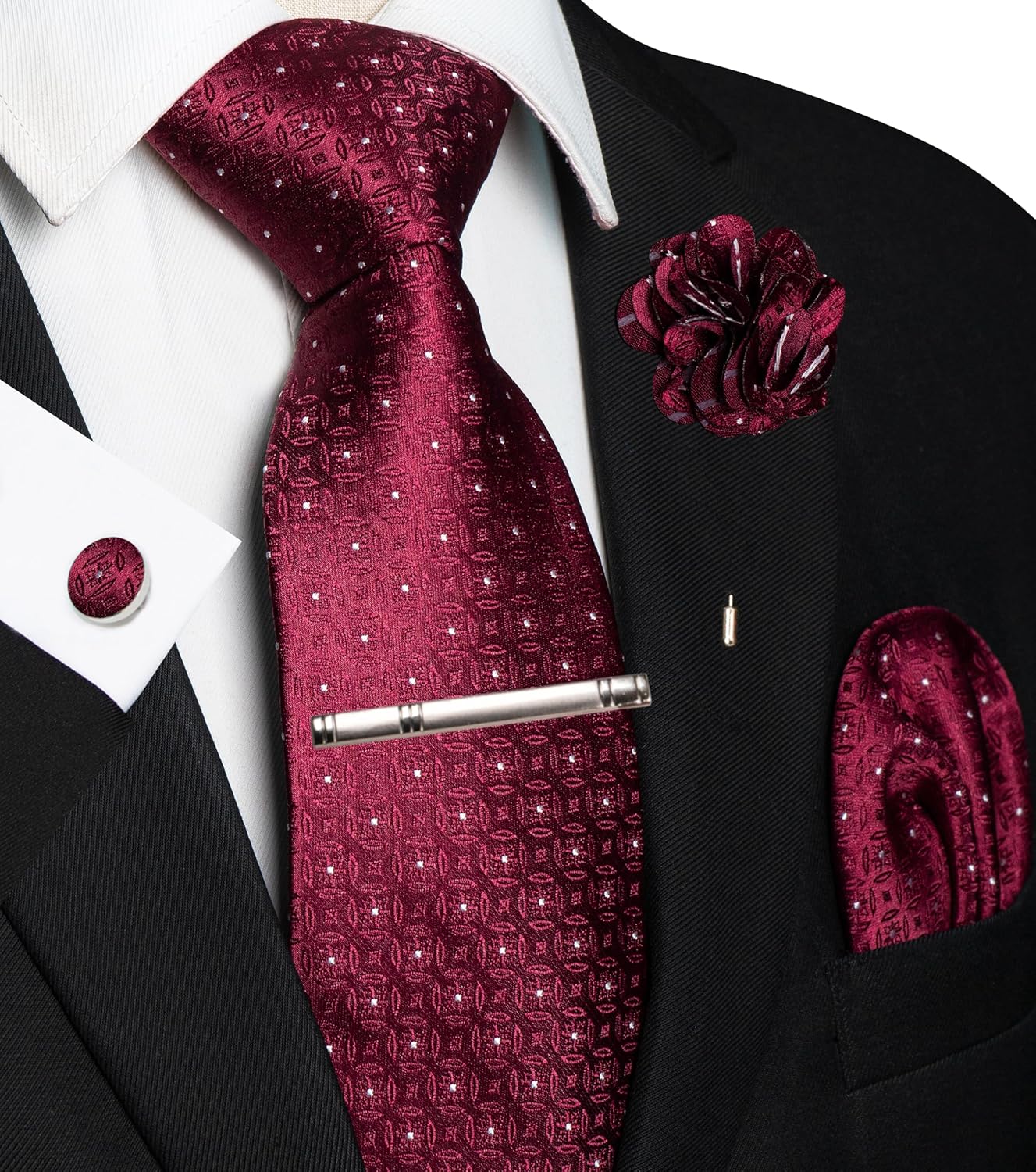5PCS Men's Tie Set with Pocket – обзор и цена Pocket Square Set