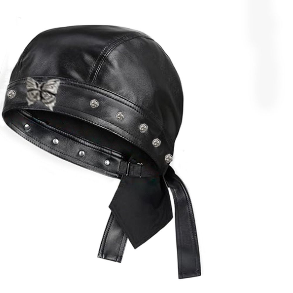 PU Leather Black Biker Cap Doo – обзор и цена Bandana Doo Rag