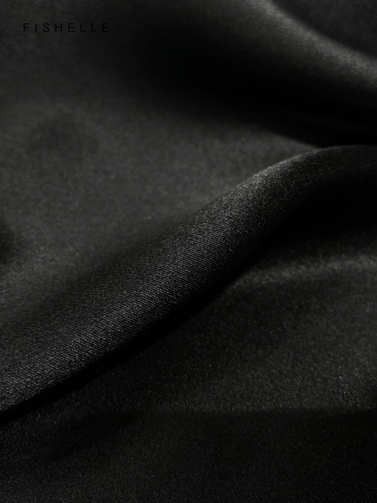 Solid color black pure silk sc – обзор и цена Silk Neck Scarf