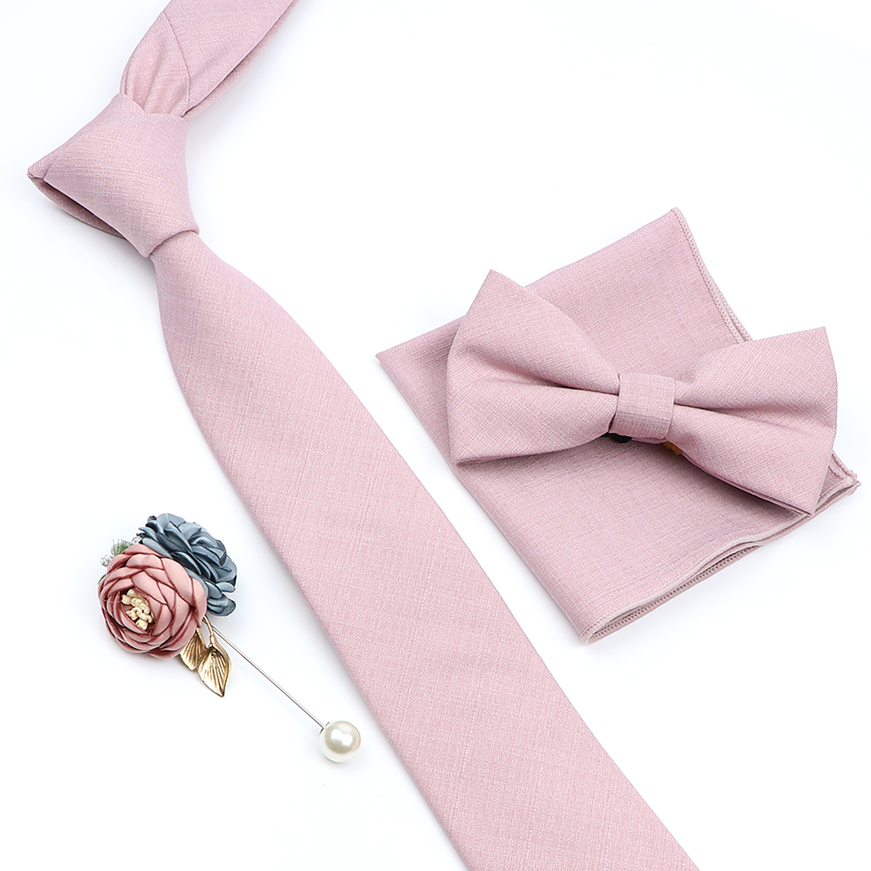 Beautiful Solid Color Tie Broo – обзор и цена Skinny Tie Men