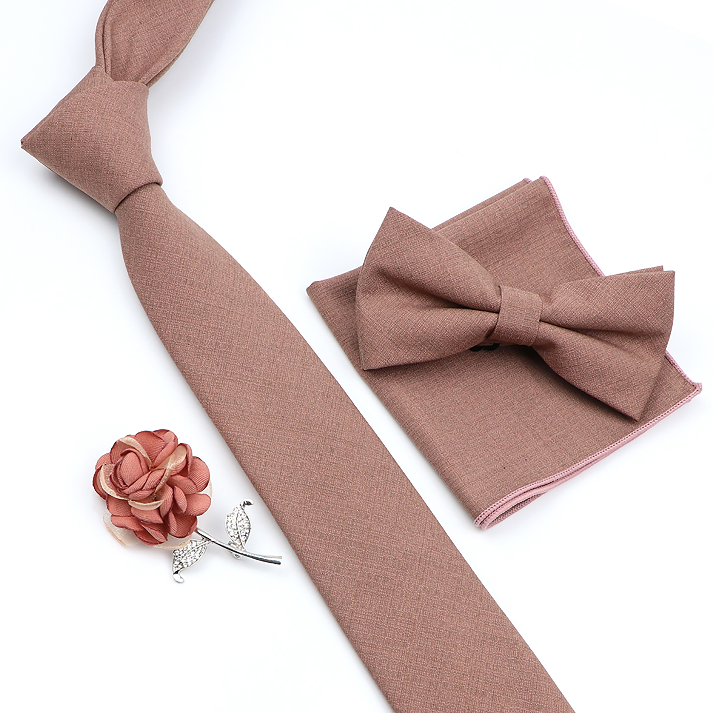 Beautiful Solid Color Tie Broo – обзор и цена Skinny Tie Men