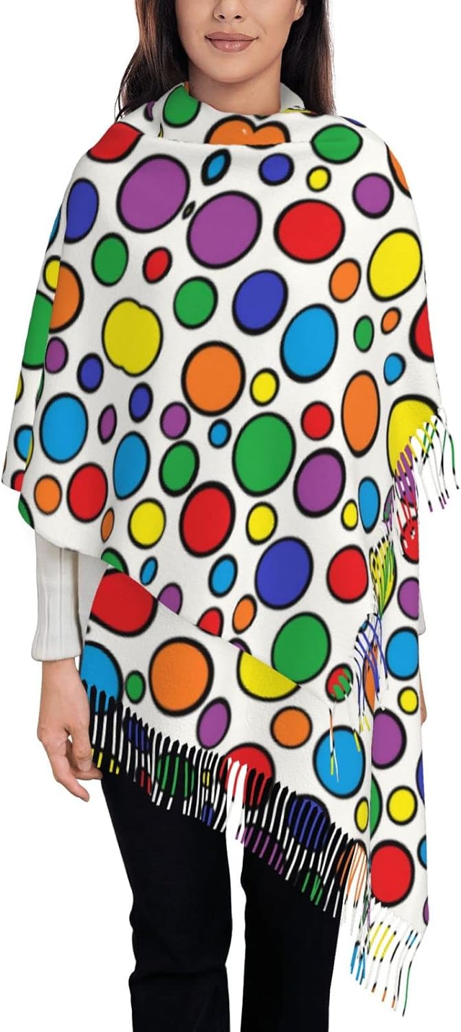 Colorful Circles Women's Scarf – обзор и цена Stole Wedding Shawl
