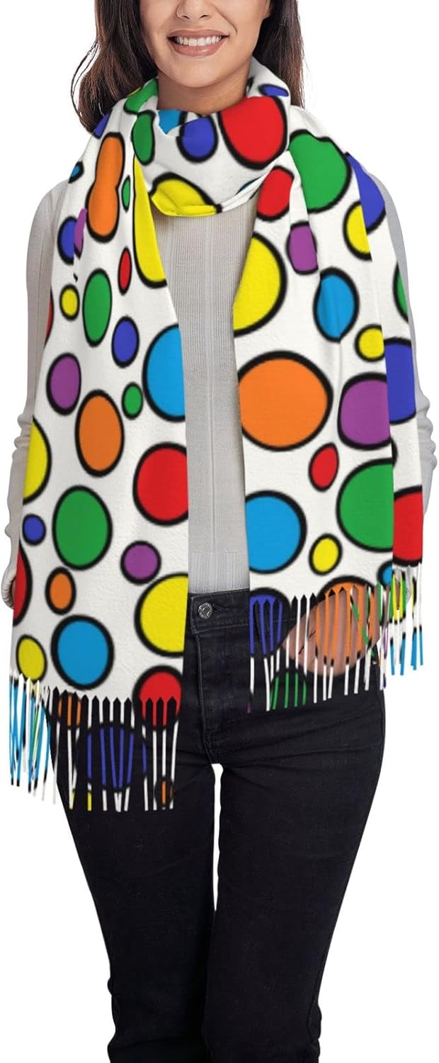 Colorful Circles Women's Scarf – обзор и цена Stole Wedding Shawl