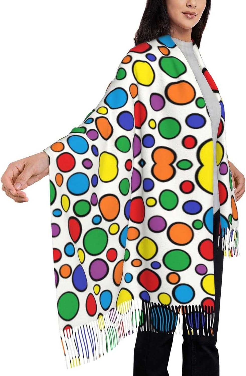 Colorful Circles Women's Scarf – обзор и цена Stole Wedding Shawl