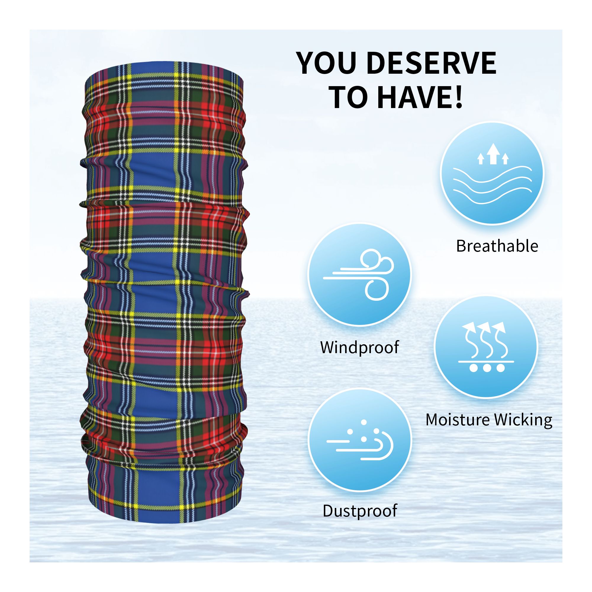Custom Royal Tartan Plaid Wint – обзор и цена Neck Warmer Tube