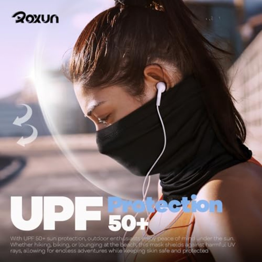ROXUN 4 Pack Neck Gaiter, Cool – обзор и цена Face Scarf Mask