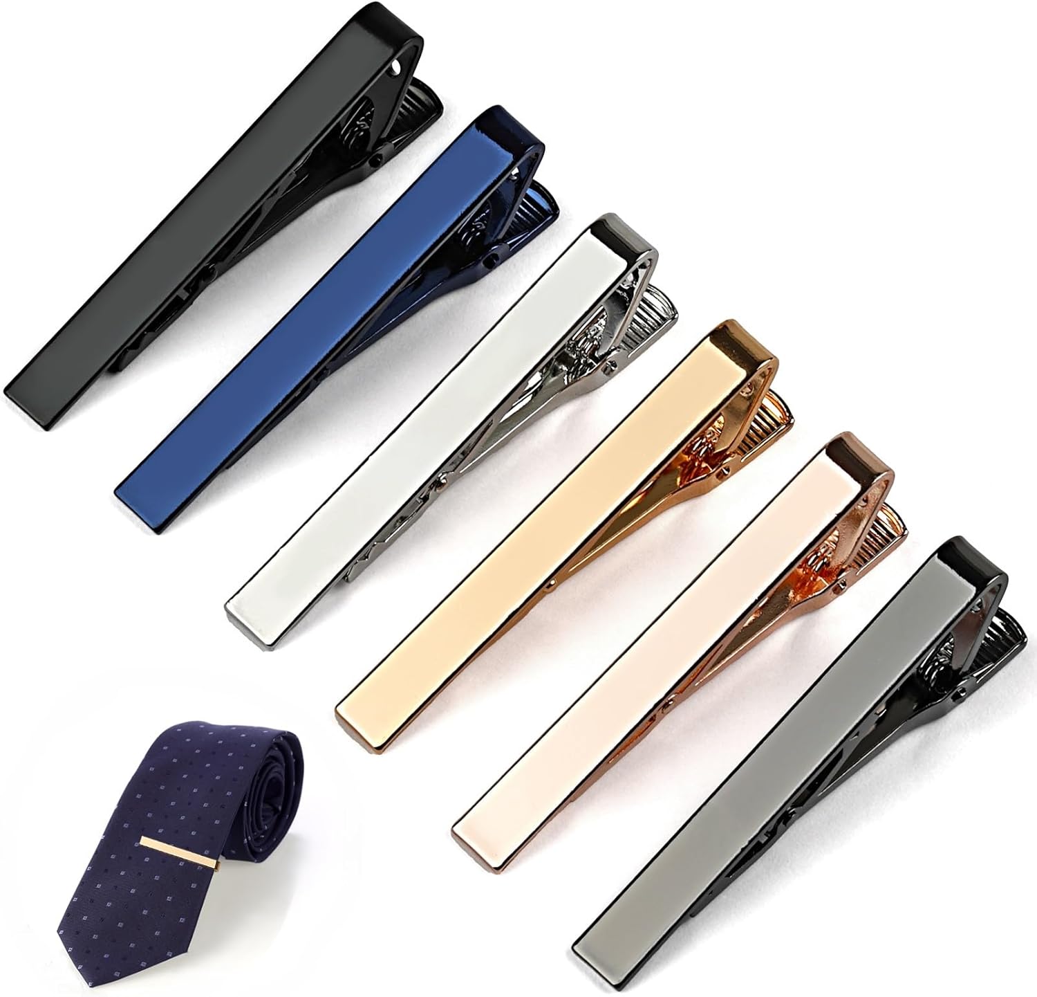 6 Tie Clips for Men, Classic S – обзор и цена Tie Bar Set Gift