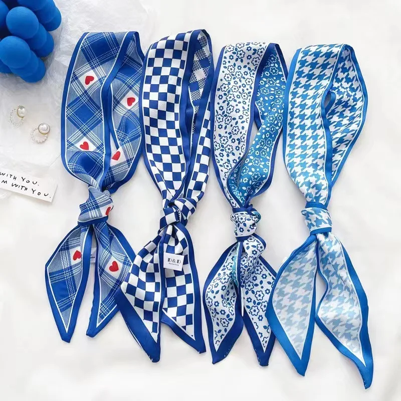 Klein blue silk scarf new chec – обзор и цена Silk Tie Striped