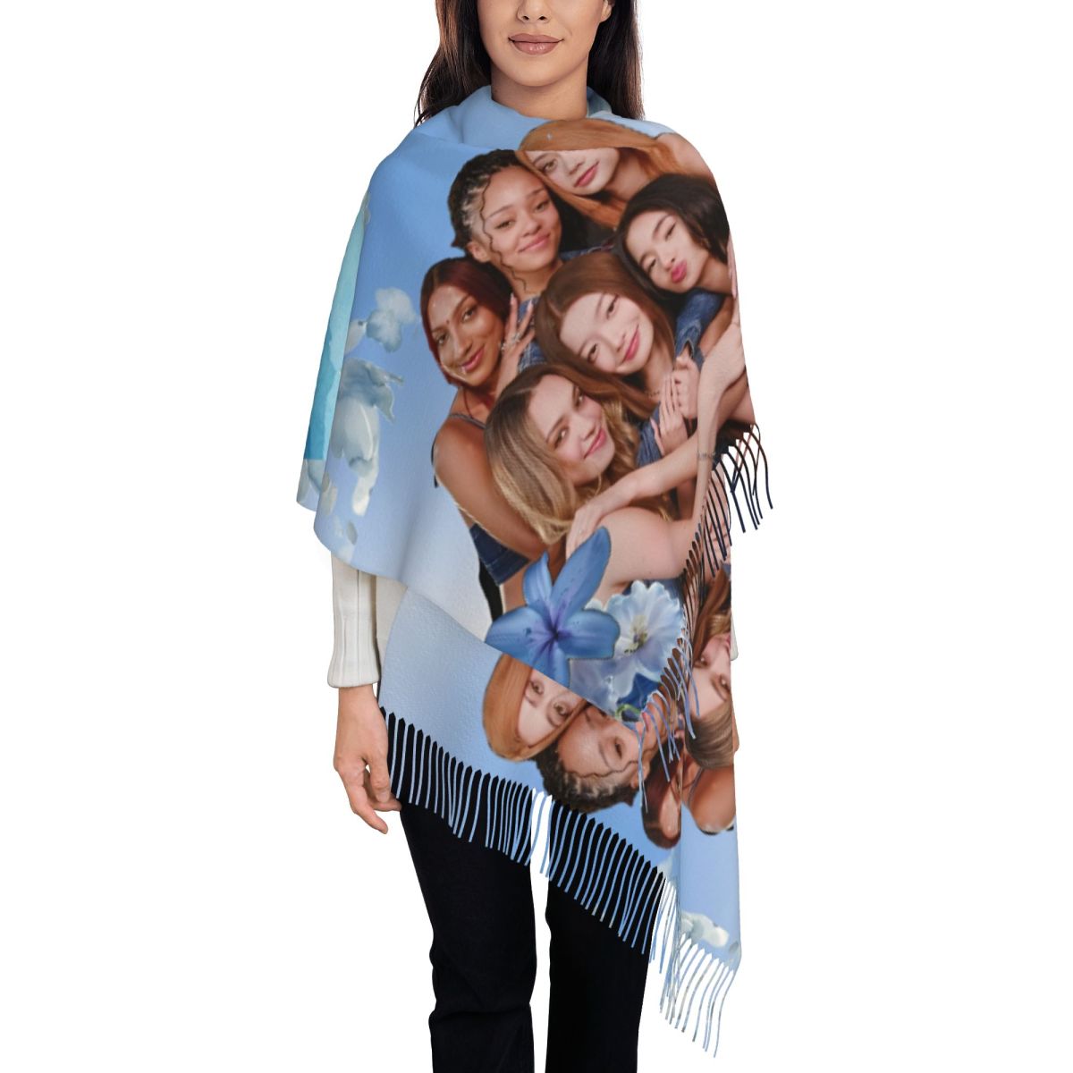 Katseye Kpop Scarf for Women W – обзор и цена Pashmina Wrap Large