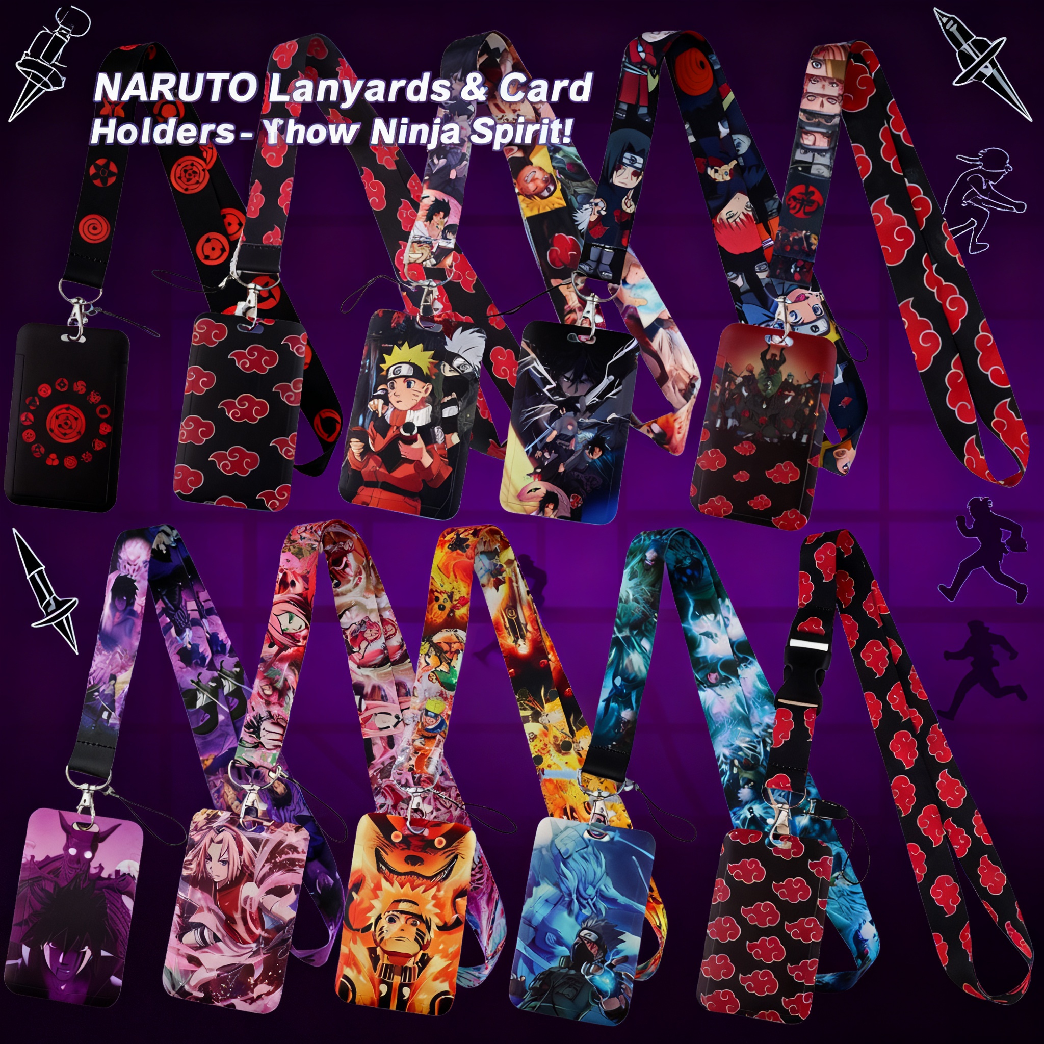Japanese Anime Red Clouds Busi – обзор и цена Lanyard Badge Holder
