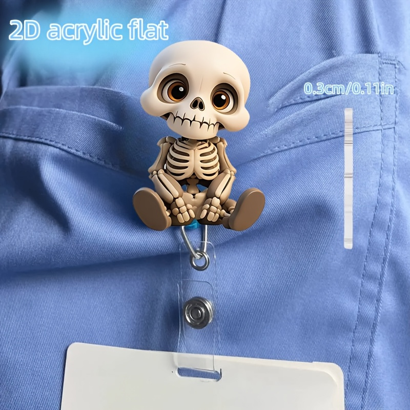 2D Flat, Acrylic Dazed Skull H – обзор и цена Lanyard Badge Holder