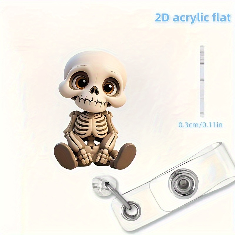 2D Flat, Acrylic Dazed Skull H – обзор и цена Lanyard Badge Holder