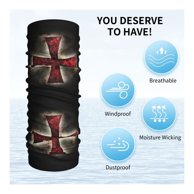 Custom Knights Templar Flag Ba – обзор и цена Neck Warmer Tube